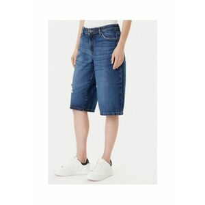Pantaloni scurti din denim cu croiala larga imagine