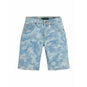 Pantaloni scurti din denim cu model camuflaj - Albastru deschis imagine