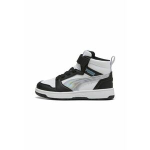 Pantofi sport mid-cut Rebound V6 - Negru/Alb optic/Argintiu imagine