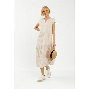 Rochie G-Luma - bej - cu volane - Bej imagine