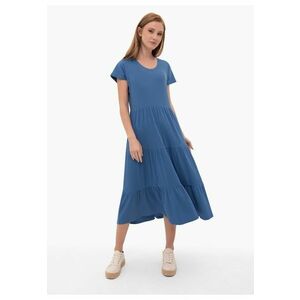 Rochie G-Olea - albastru - cu volane - Albastru imagine
