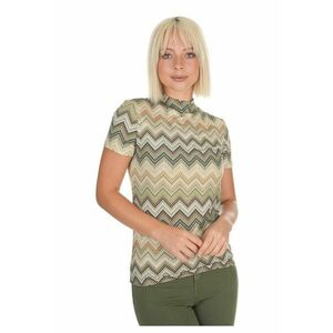 Tricou din amestec de lyocell cu model chevron imagine