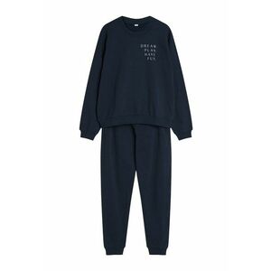 Compleu dama - bleumarin - bumbac - set bluza si pantalon - Text imagine
