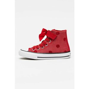 Tenisi inalti din panza cu aplicatie cu funda Chuck Taylor All Star 1 V - Rosu inchis imagine