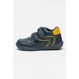 Pantofi sport cu velcro si logo Zapito - Maro deschis/Bleumarin imagine