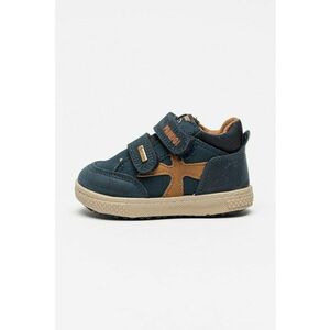 Pantofi sport de piele cu velcro - Bleumarin imagine