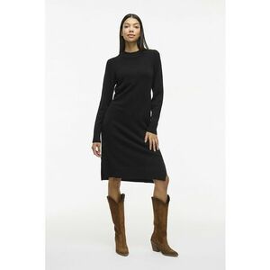 Rochie midi tricotata - Negru imagine