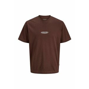 Tricou din bumbac cu imprimeu etnic - Maro inchis/Gri imagine