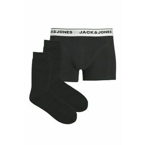 Set de boxeri cu banda logo si sosete lungi - Negru imagine
