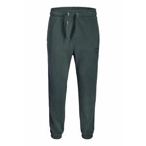 Pantaloni de trening din bumbac organic cu talie ajustabila - Verde persan imagine