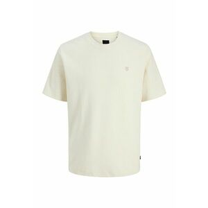 Tricou din bumbac organic pique - Crem imagine