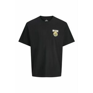 Tricou din bumbac organic cu imprimeu grafic - Negru/Galben imagine