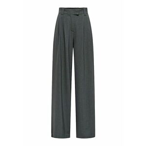 Pantaloni cu aspect stralucitor si dungi discrete - Gri imagine