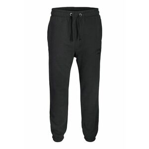 Pantaloni de trening uni din amestec de bumbac organic - Negru imagine