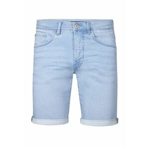 Blugi scurti barbati - bumbac/poliester/bumbac organic/elastan - albastru deschis - imagine