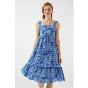 Rochie maxi - HiCCUP - albastru indigo - textil - Albastru imagine