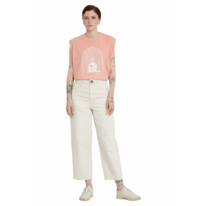 Blugi dama - Bumbac - Bej - Bej imagine