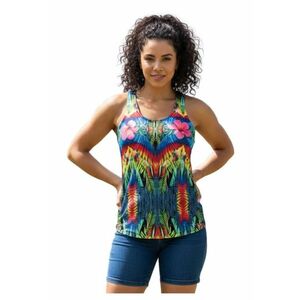 Top de inot cu imprimeu floral - imagine