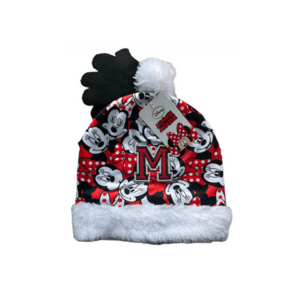 Set caciula si manusi Myszka Minnie - rosu - 52 - poliester imagine