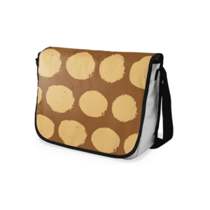 Geanta bumbac - 29x36cm - design geometric - Maro imagine