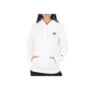 Hanorac sport dama alb - bumbac si poliester - cu gluga - broderie - imagine