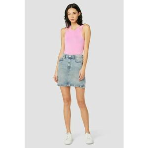 Fusta mini din denim - Albastru imagine