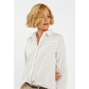 Camasa alba oversize pentru femei K-Laurel - Alb imagine