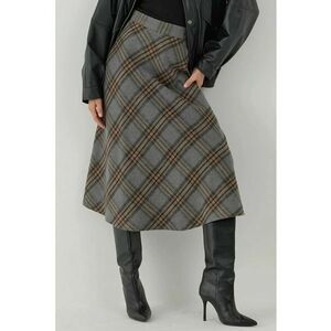 Fuste - Fusta Maxi A - Gri - Textil imagine