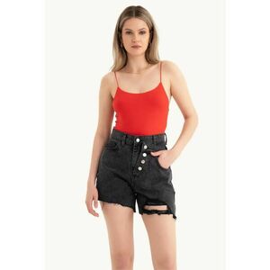 Pantaloni scurti asimetrici din denim imagine