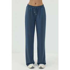 Pantaloni dama - Textil - Albastru inchis - Albastru imagine