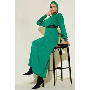 Rochie - Tricot - Verde - imagine