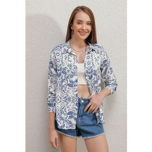 Camasa dama - HiCCUP - textil - albastru/alb imagine