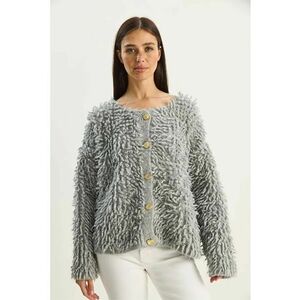 Cardigane - Femei - LUCCI Teksturime Button-Up Cardigan - Gri - imagine