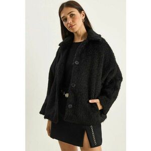 Palton dama fleece - negru imagine