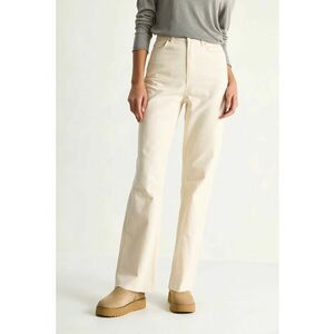 Blugi pentru dama - HiCCUP Bianco Lucc - denim - talie inalta - croiala dreapta - bej imagine