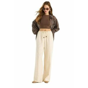 Pantaloni - Femei - LUCCI Bluza lunga cu guler halter si inchidere cu snur LUCCI - Bej Natural - imagine