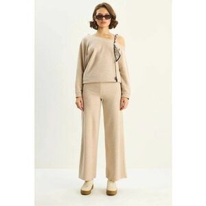Costum dama - HiCCUP - set din doua piese - tricot - bej imagine