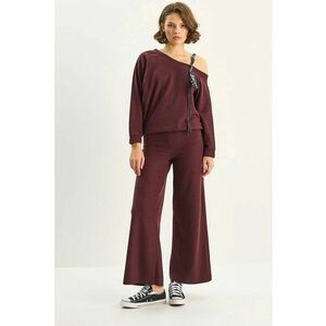 Costum dama - HiCCUP - set din doua piese - visiniu - tricot imagine