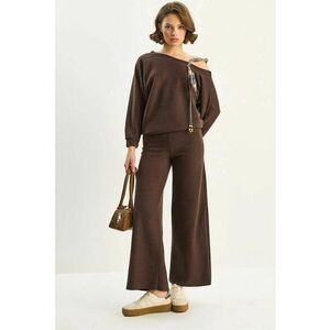 Costum dama - HiCCUP - set din doua piese - tricot - maro imagine
