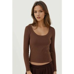 Bluza dama - Jerseu - Maro castaniu imagine