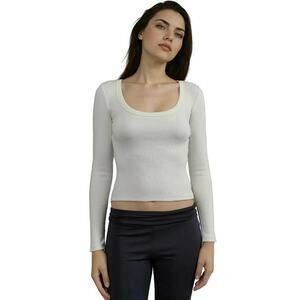 Bluza dama - Jerseu - Ecru imagine