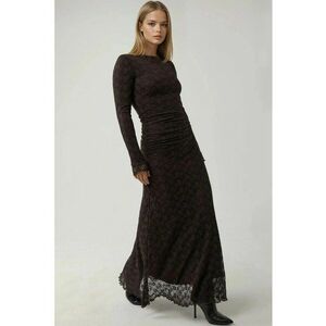 Rochie Maxi - Dantela - Guler Rotund - Maro - Jerseu imagine