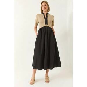 Rochie maxi - HiCCUP LUCCI - decolteu in V - multicolor - textil imagine