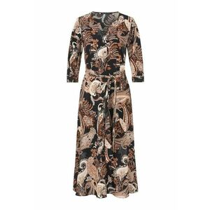 Rochie lunga cu decolteu in V si imprimeu paisley imagine