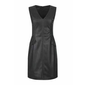 Rochie din imitatie de piele cu decolteu in V imagine