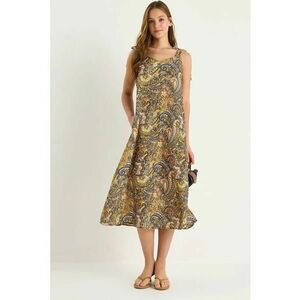 Rochie midi HiCCUP galben - Galben chihlimbar imagine