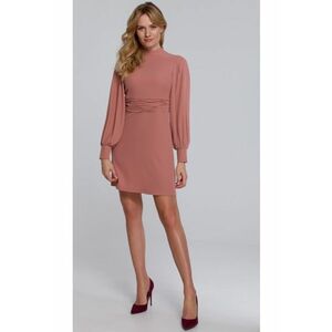 Rochie de dama - Model elegant \ Poliester - Elastan - Negru - Roz imagine