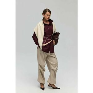 Pantaloni dama - MAI STUDIOS Dion - bej natural - textil - imagine
