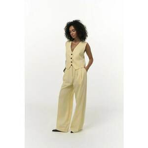 Pantaloni dama Kaylee Palazzo - Galben chihlimbar imagine