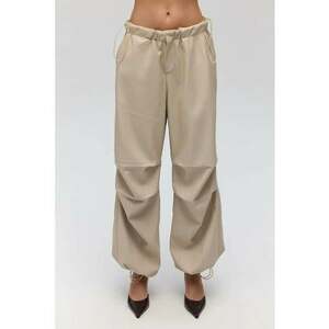 Pantaloni dama - Dion - imitatie de piele - bej natural imagine